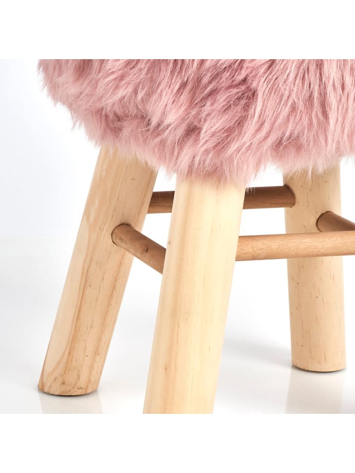 Zeller Present Fellhocker in rosa günstig kaufen onesize