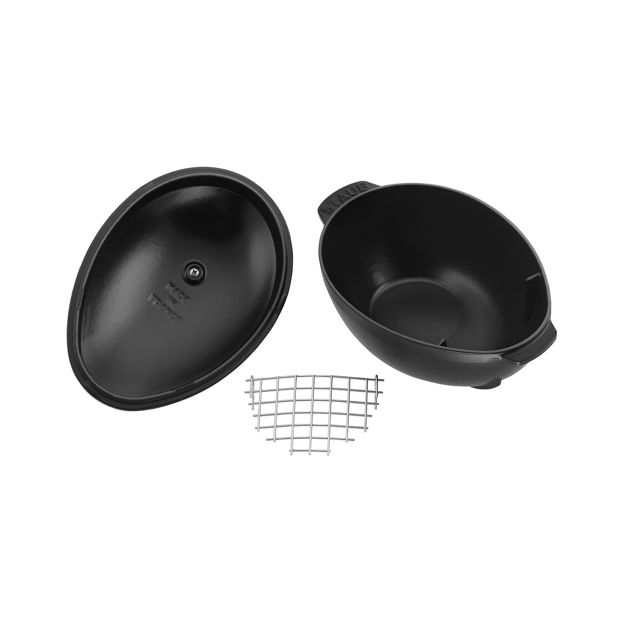 Muscheltopf 25 cm, Gusseisen, Schwarz