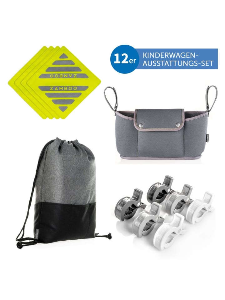 Zamboo 12-teiliges Kinderwagen-Ausstattungsset in grau,gelb günstig kaufen onesize