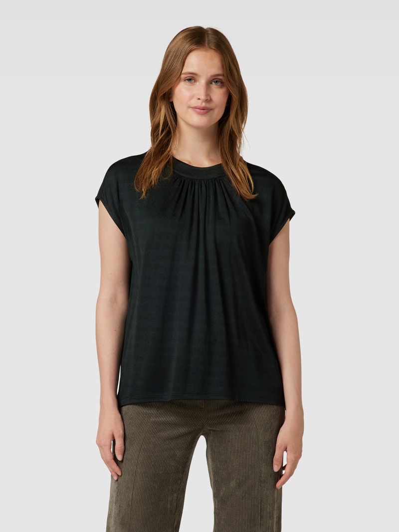 T-Shirt mit Rundhalsausschnitt in smaragdgrün