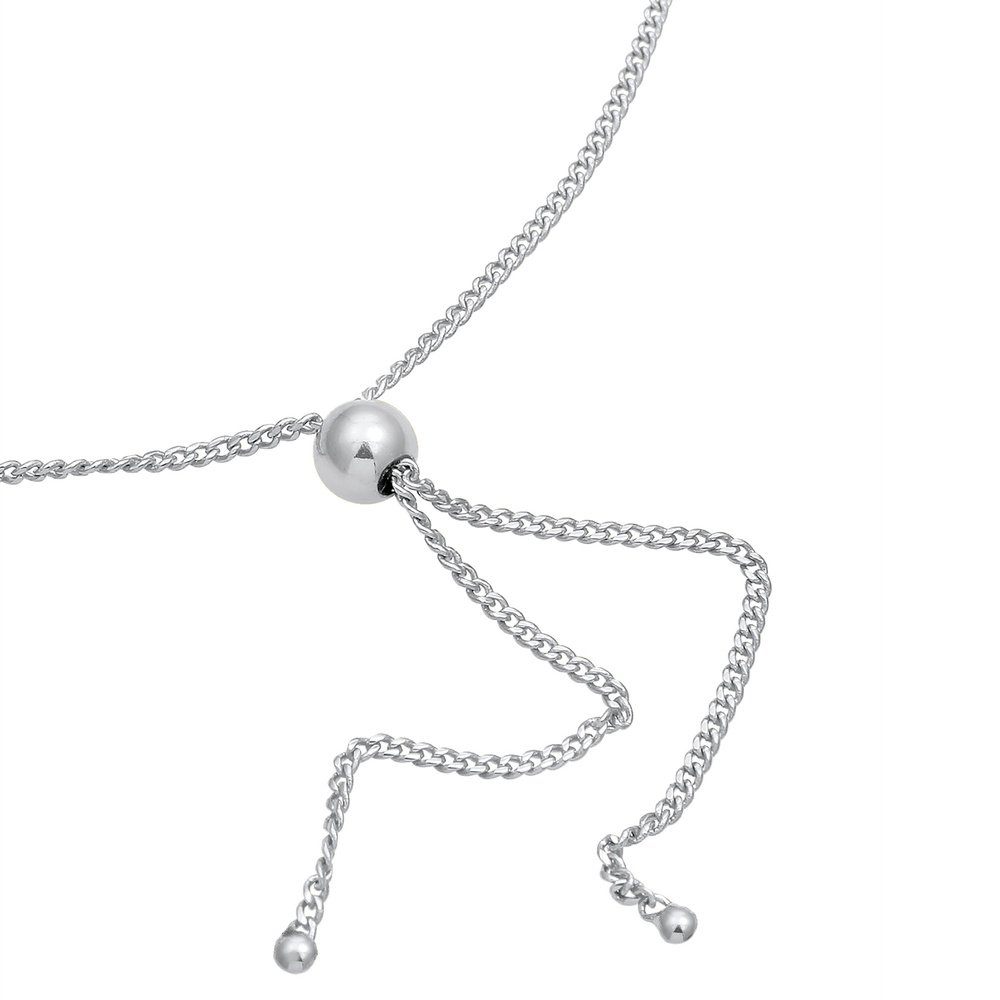 Elli Elli Bracelet Filigrane Basic Minimal Réglable Bracelet Femme - (925/1000) Argent Bracelet