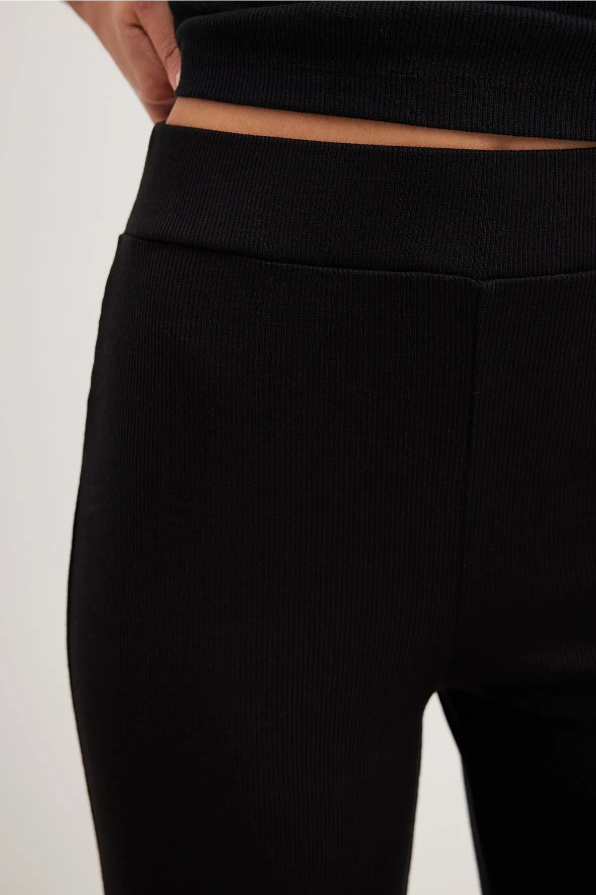 NA-KD  Sport-Leggings - Schwarz - Hoher Bund