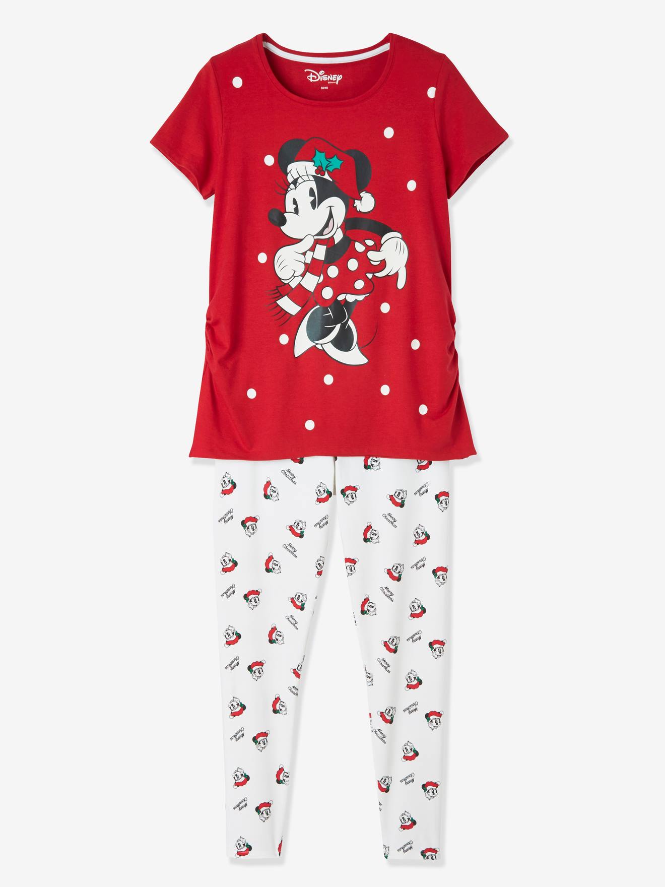 Minnie Umstandsschlafanzug Disney MINNIE MAUS, Weihnachten - rot+weiß bedruckt