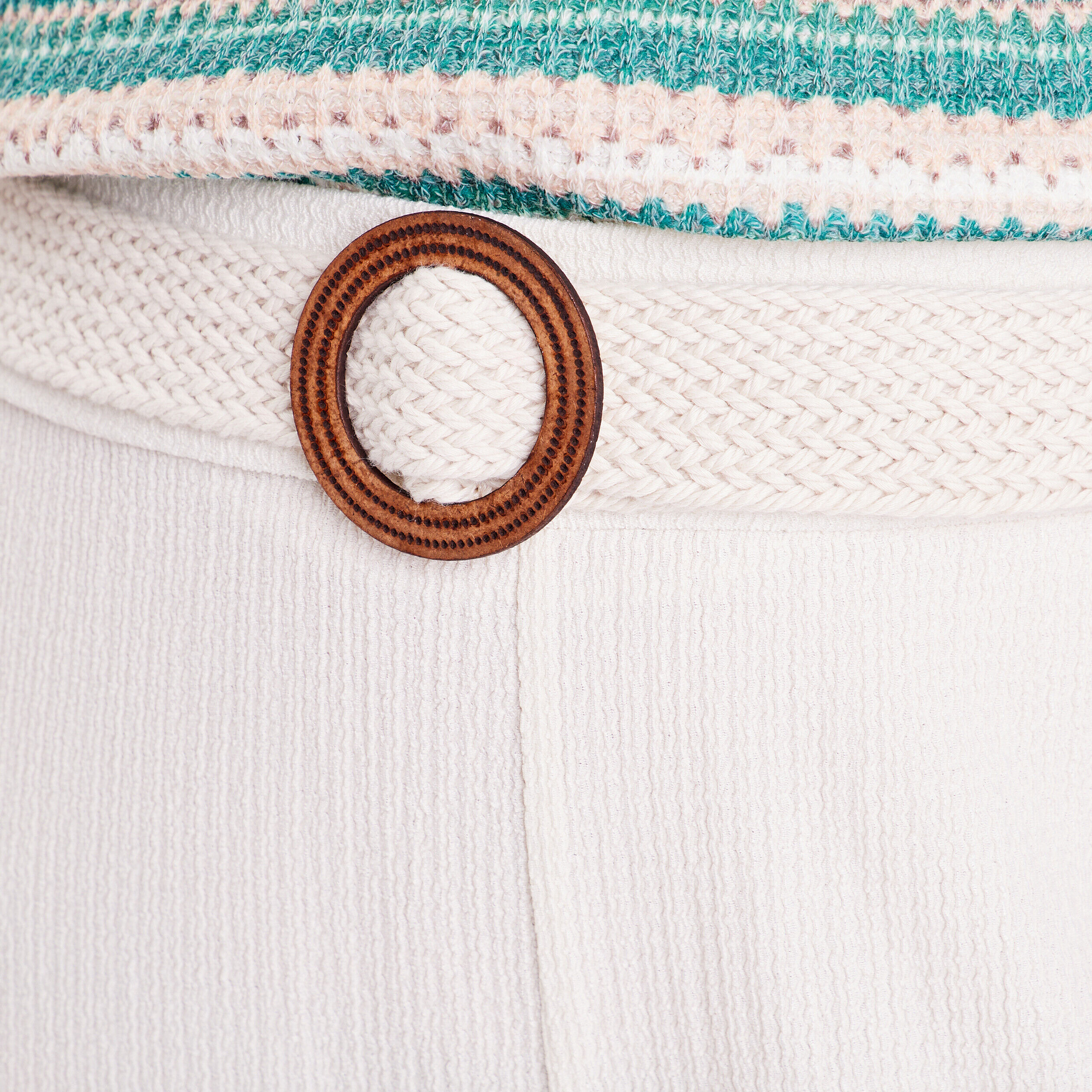Pantalon large ceinturé sable femme | Cache Cache