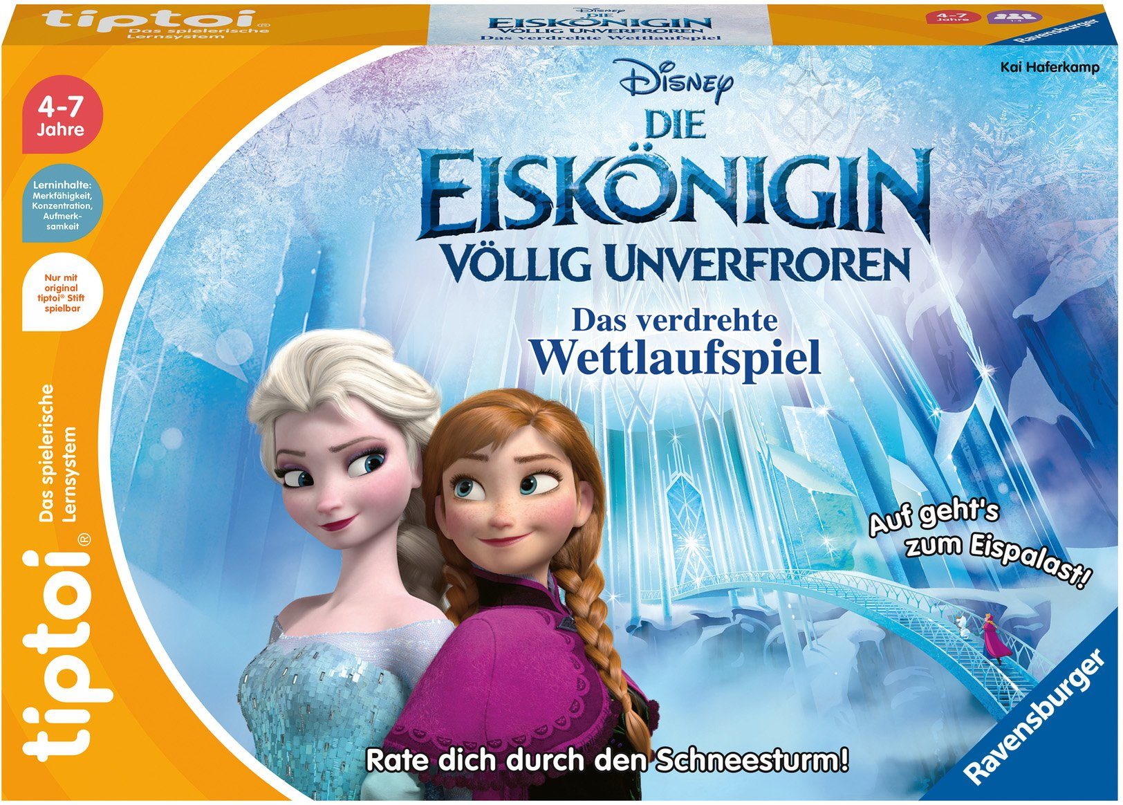 Ravensburger Spiel, tiptoi® Völlig unverfroren - Das verdrehte Wettlaufspiel,  Die Eiskönigin, FSC® - schützt Wald - weltweit