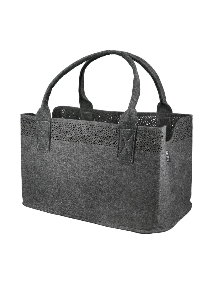 GMD Living Filztasche BORDÜRE in Anthrazit günstig kaufen onesize