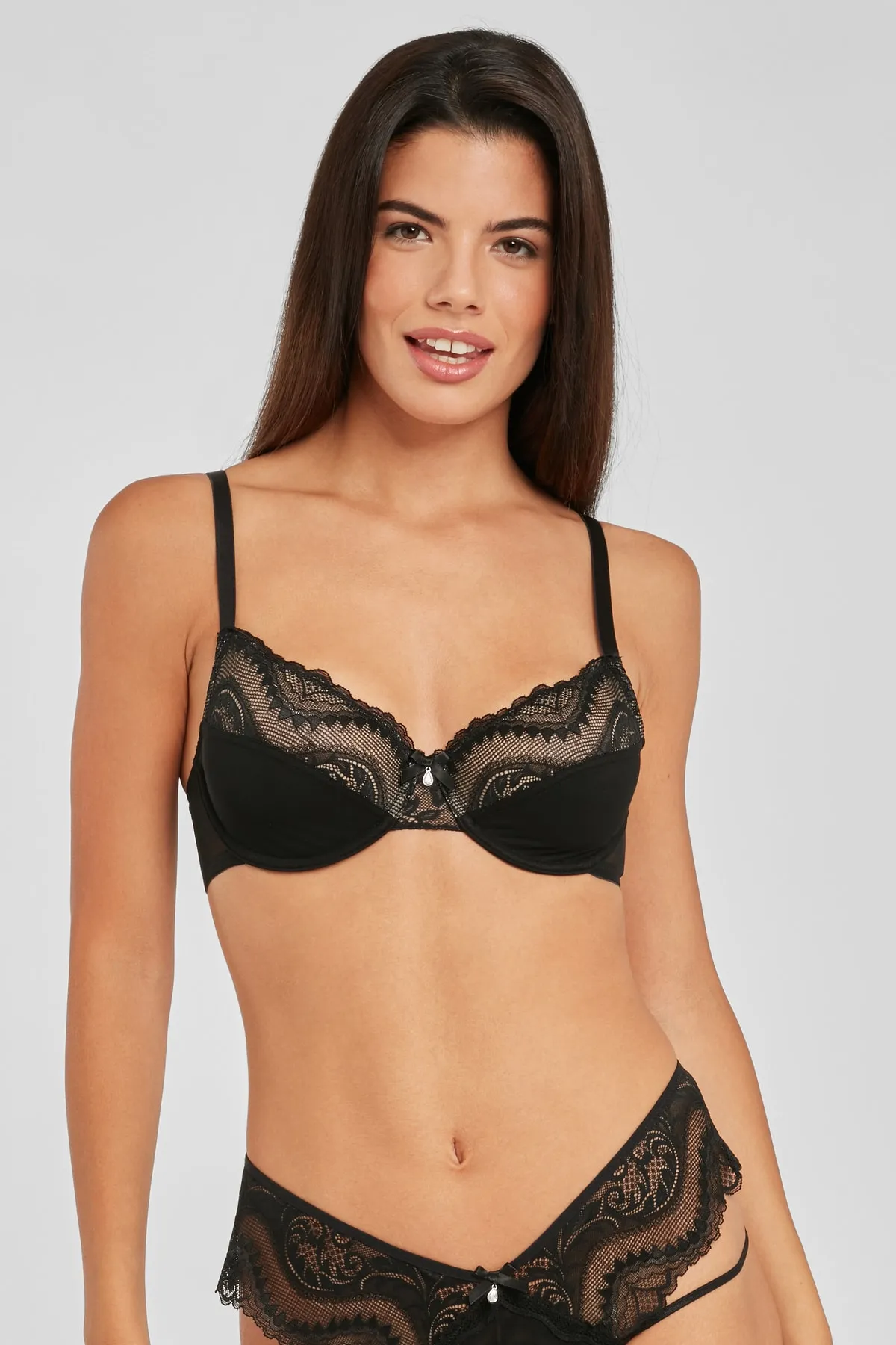 PETITE FLEUR GOLD  BH - Schwarz - Unifarben