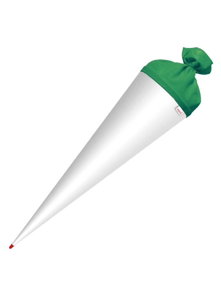 ROTH Bastel-Schultüte groß weiß 70 cm Filzverschluss grün in Weiß günstig kaufen onesize