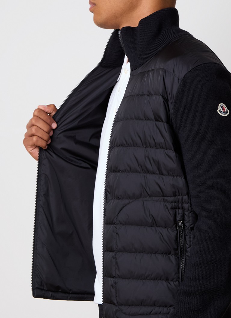 Μπουφάν Moncler από μείγμα μαλλιού με καπιτονέ μπροστινό μέρος