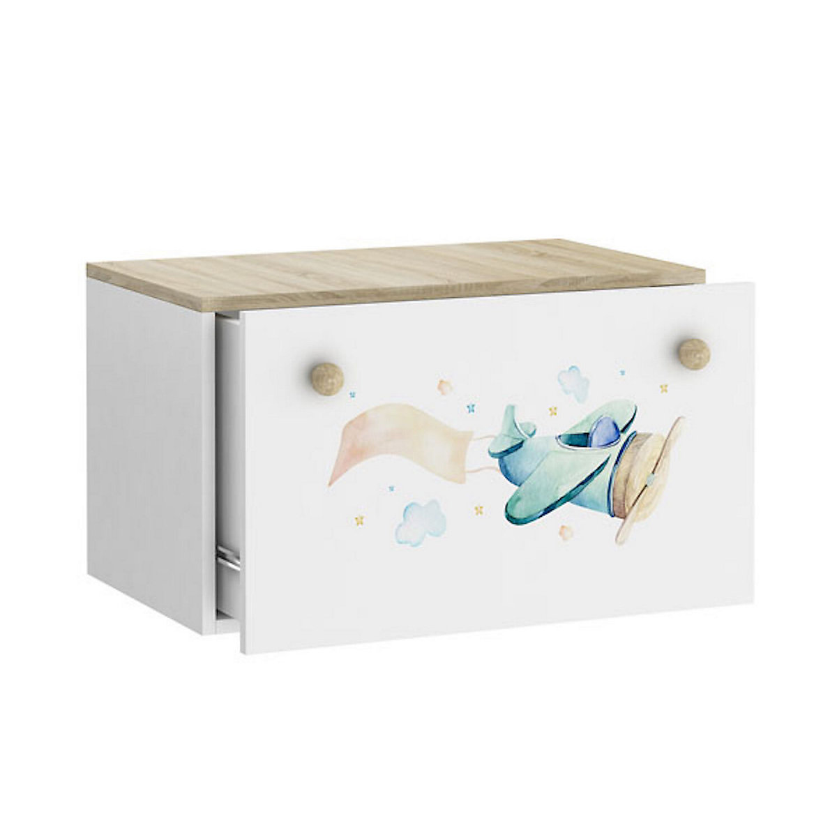 Spielzeugtruhe Sitztruhe Inga 70cm Motiv wählbar mit 1 Schublade