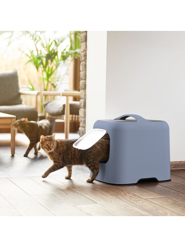 Rotho MyPet BIALA Katzenklo mit Haube und Schaufel in Horizontblau günstig kaufen onesize