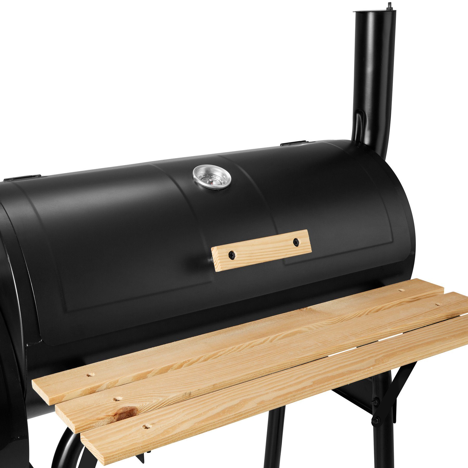tectake Holzkohlegrill Holzkohlegrill Smoker mit Thermometer