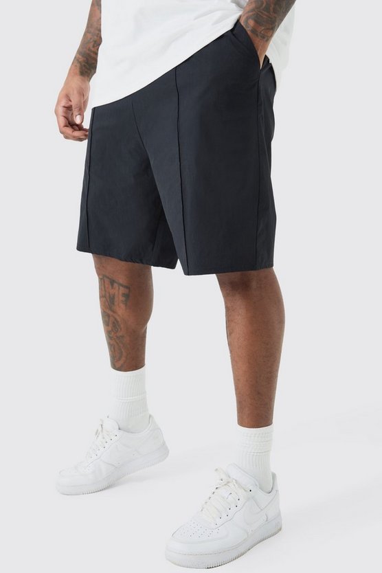 Plus Nylon-Shorts mit elastischem Bund
