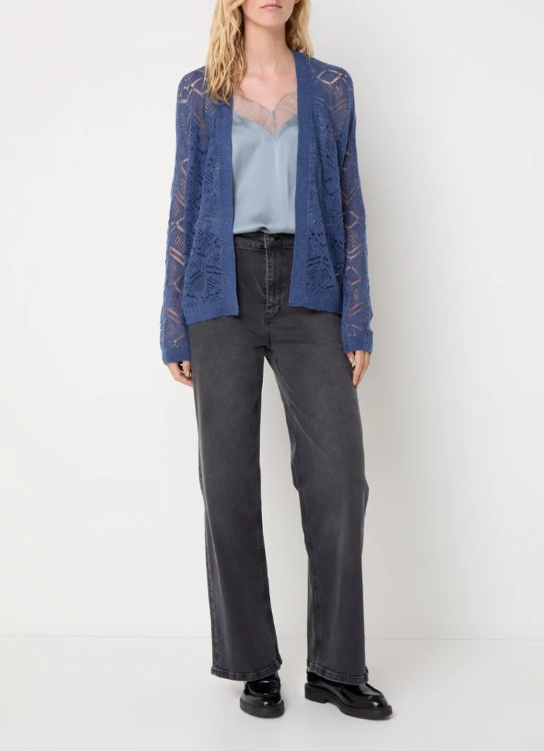 Gilet Gerry Weber en maille fine de laine mélangée avec motif ajouré