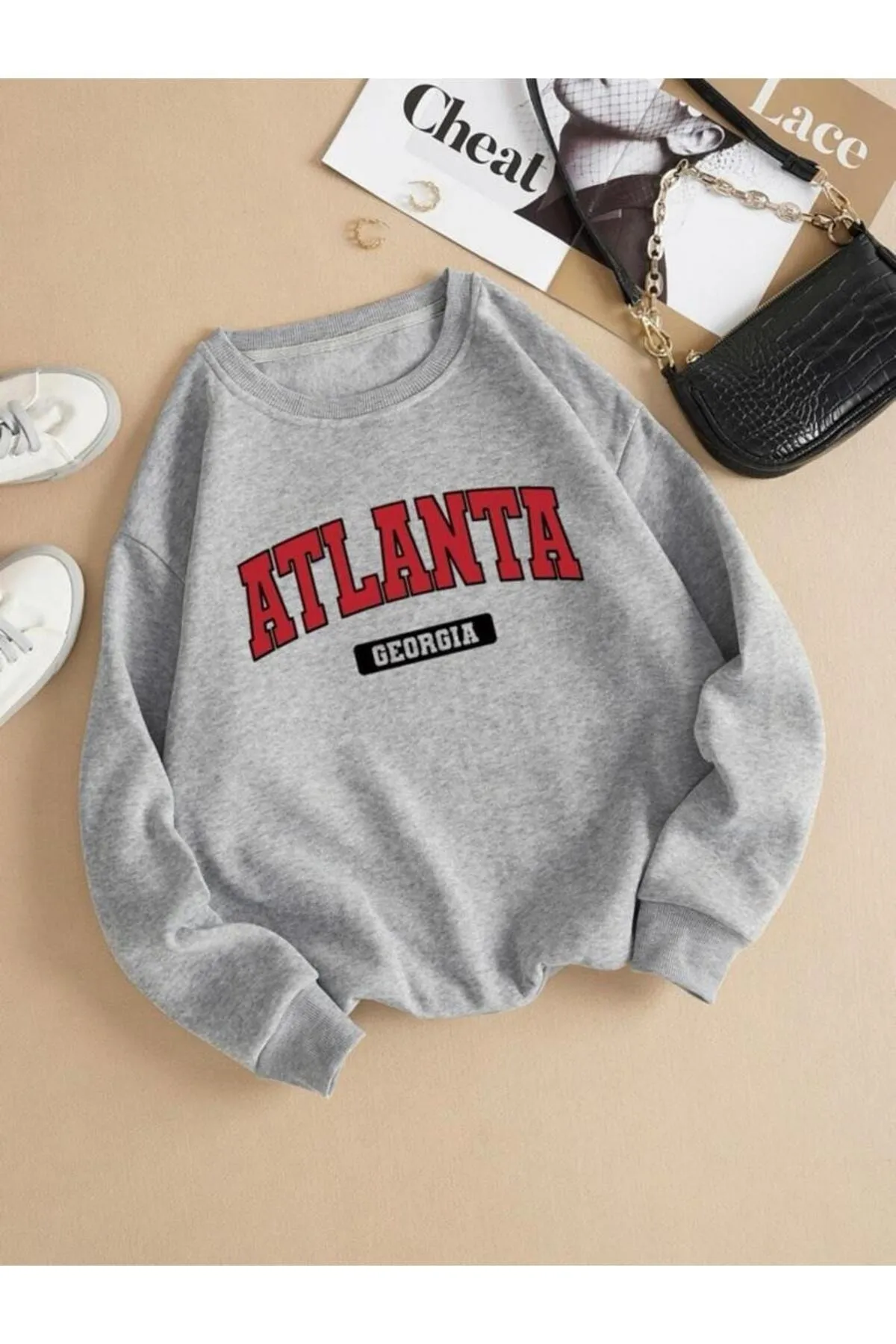 MOONBULL  Sweatshirt - Grau - Regular Fit