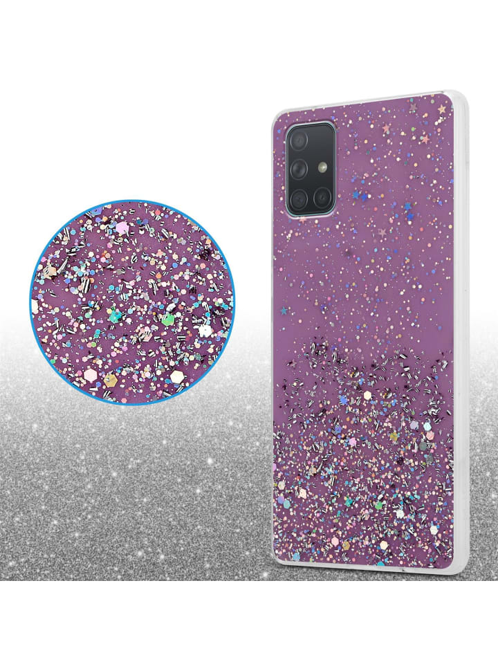 cadorabo Hülle für Samsung Galaxy A71 4G Glitter in Lila mit Glitter günstig kaufen onesize