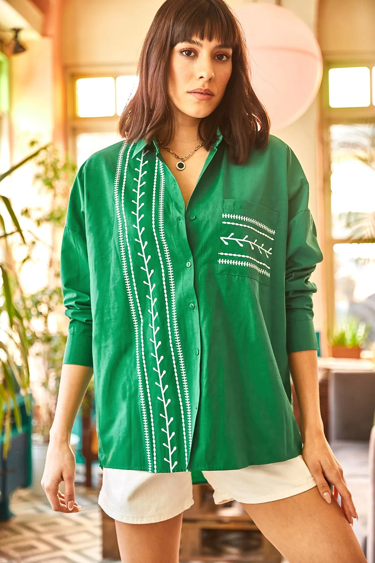 Olalook  Hemd - Grün - Relaxed Fit