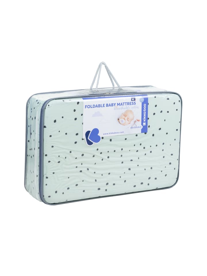 Kikkaboo Babybett-Faltmatratze Bear in grün günstig kaufen 60x120 cm