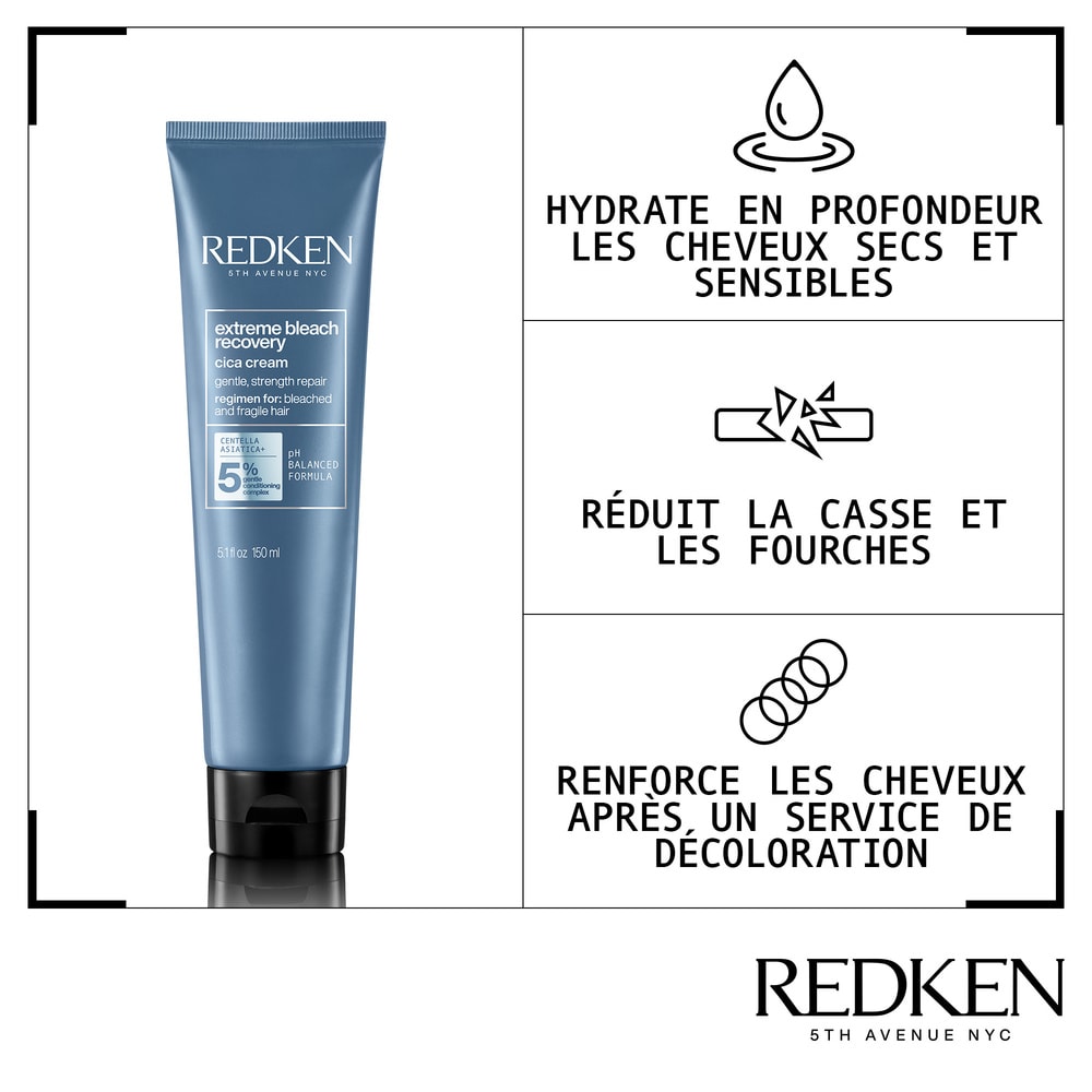 Redken Extreme Bleach Recovery Cica-Crème sans rinçage pour cheveux décolorés