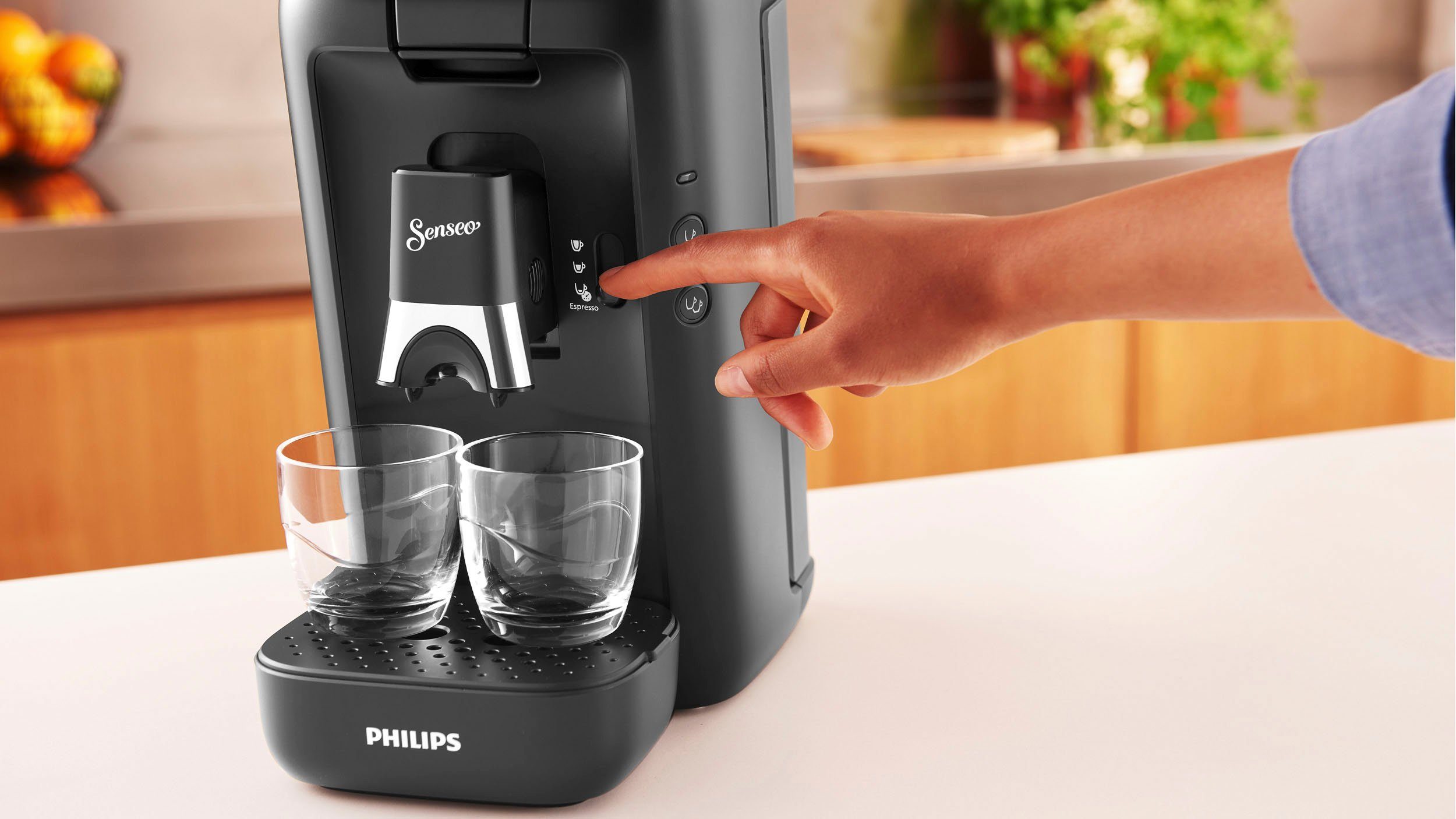 Philips Senseo Kaffeepadmaschine Maestro CSA260/65, aus 80% recyceltem Plastik, +3 Kaffeespezialitäten, Memo-Funktion, 200 Senseo Pads kaufen und bis 64 € zurückerhalten