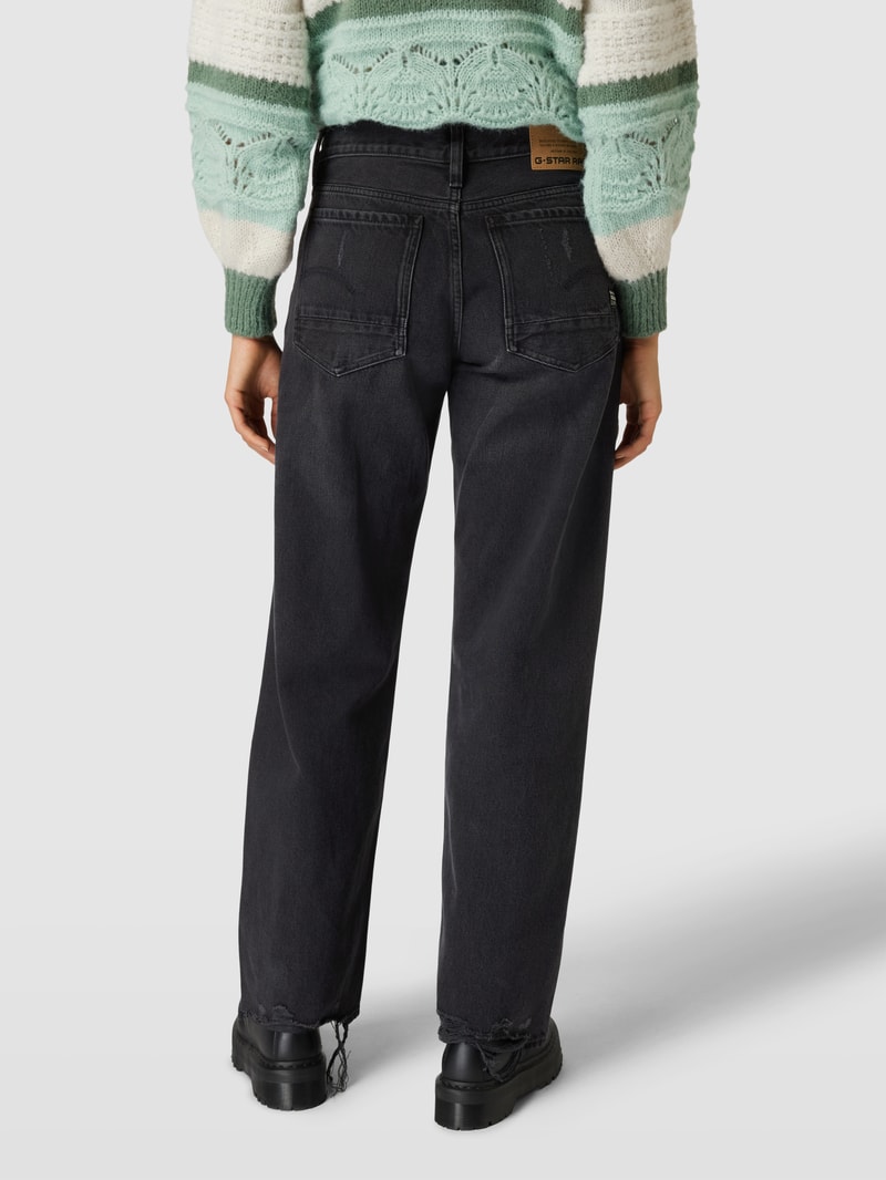 Bootcut Jeans im Destroyed-Look Modell 'Judee Loose' in schwarz
