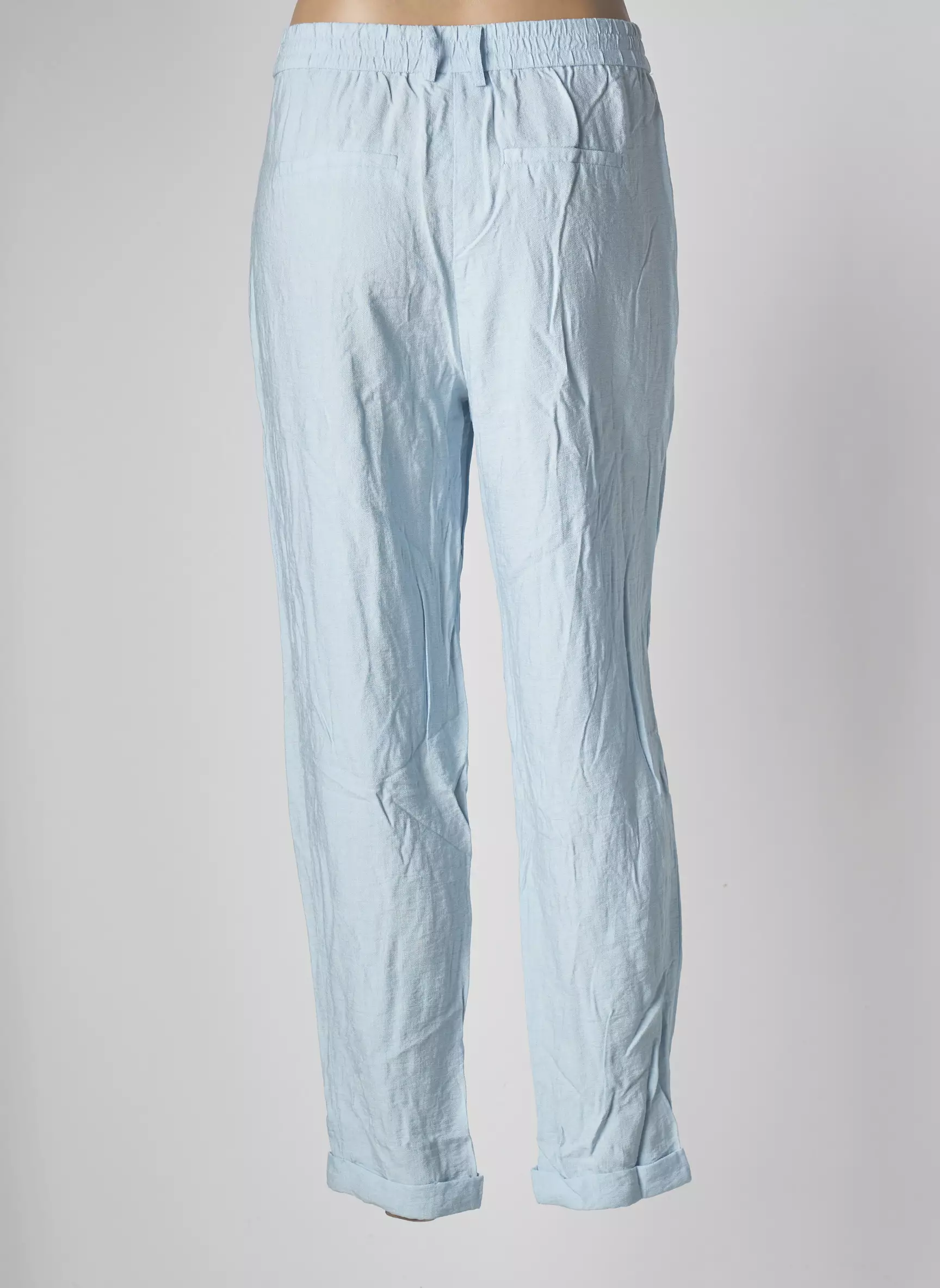 Vila Pantalons Chino Femme couleur bleu