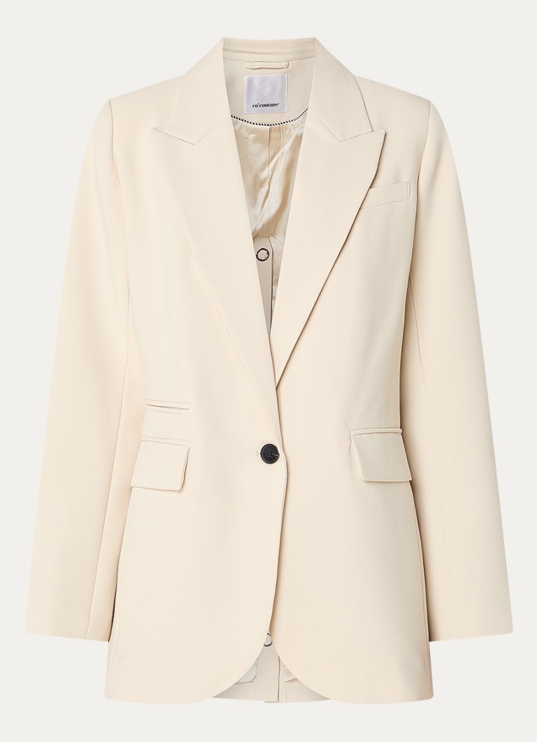 Co'Couture  Vola blazer met schoudervulling en klepzakken