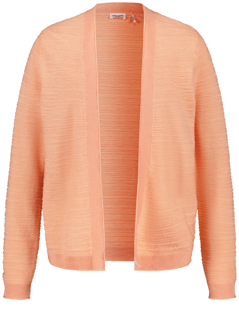 Offene Strickjacke aus Baumwoll-Leinen