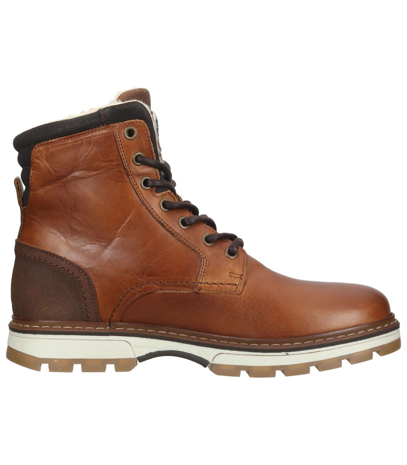 Bullboxer Stiefelette Leder/Textil Schnürstiefelette