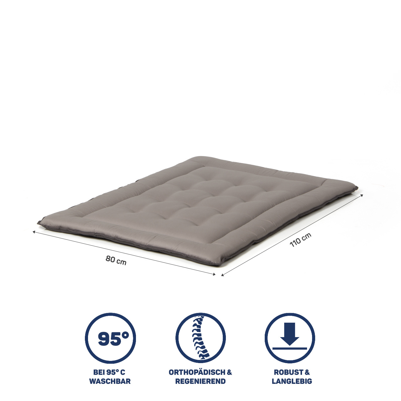 Wallace & Jones Hundebetten Wallace & Jones gepolsterte Wendedecke Shepherd hellgrau/ dunkelgrau XL