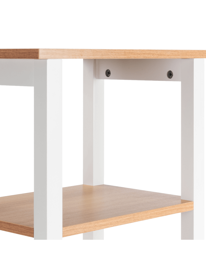 Beliani Badezimmerschrank ALAMOS in Weiß/Heller Holzfarbton günstig kaufen onesize