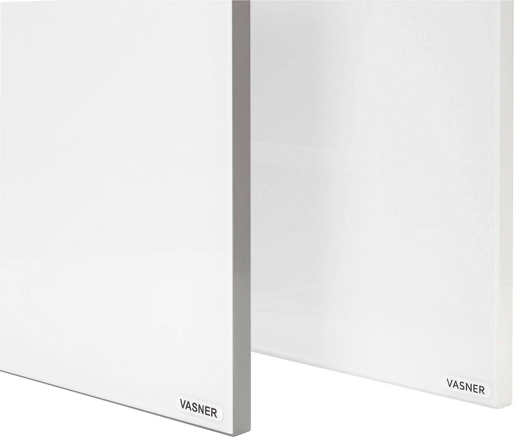 Vasner Infrarotheizung Glas mit Rahmen grau, 700 W, Citara G, Infrarot Glasheizung, IP44 Bad geeignet