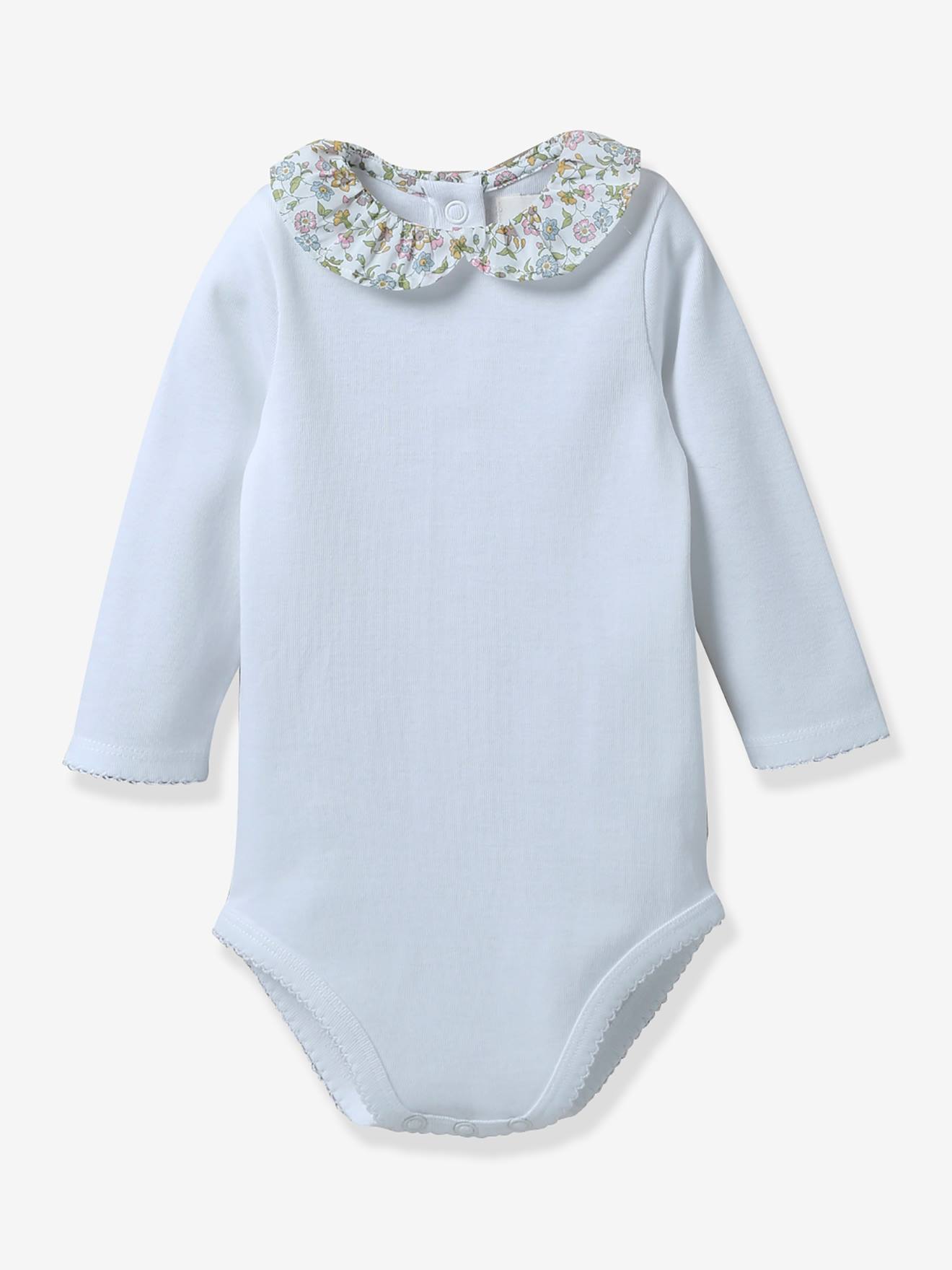 Body Liberty Aisha coton bio CYRILLUS blanc imprimé