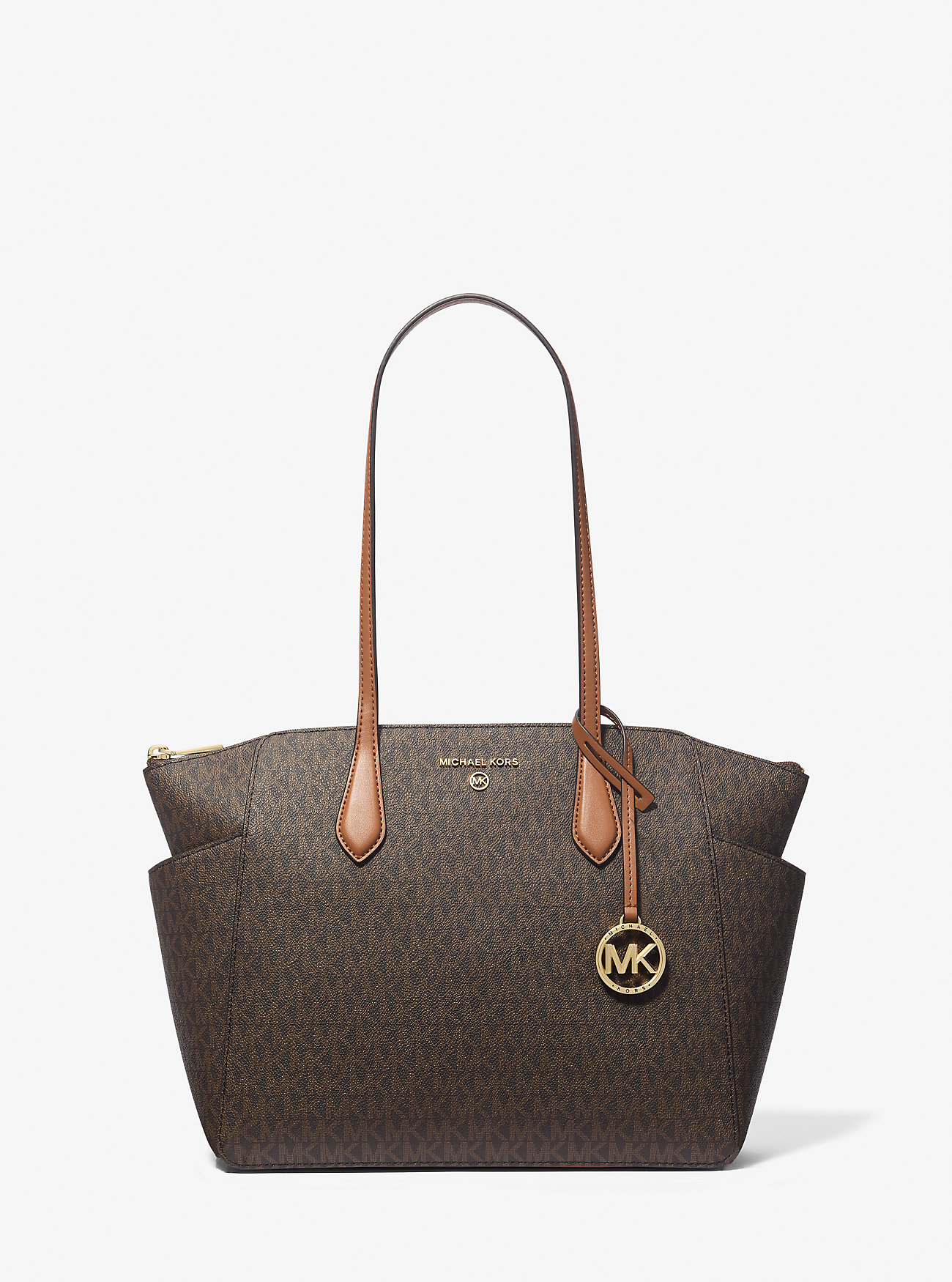 Marilyn Medium Logo Tote Bag - BRN/ACORN
