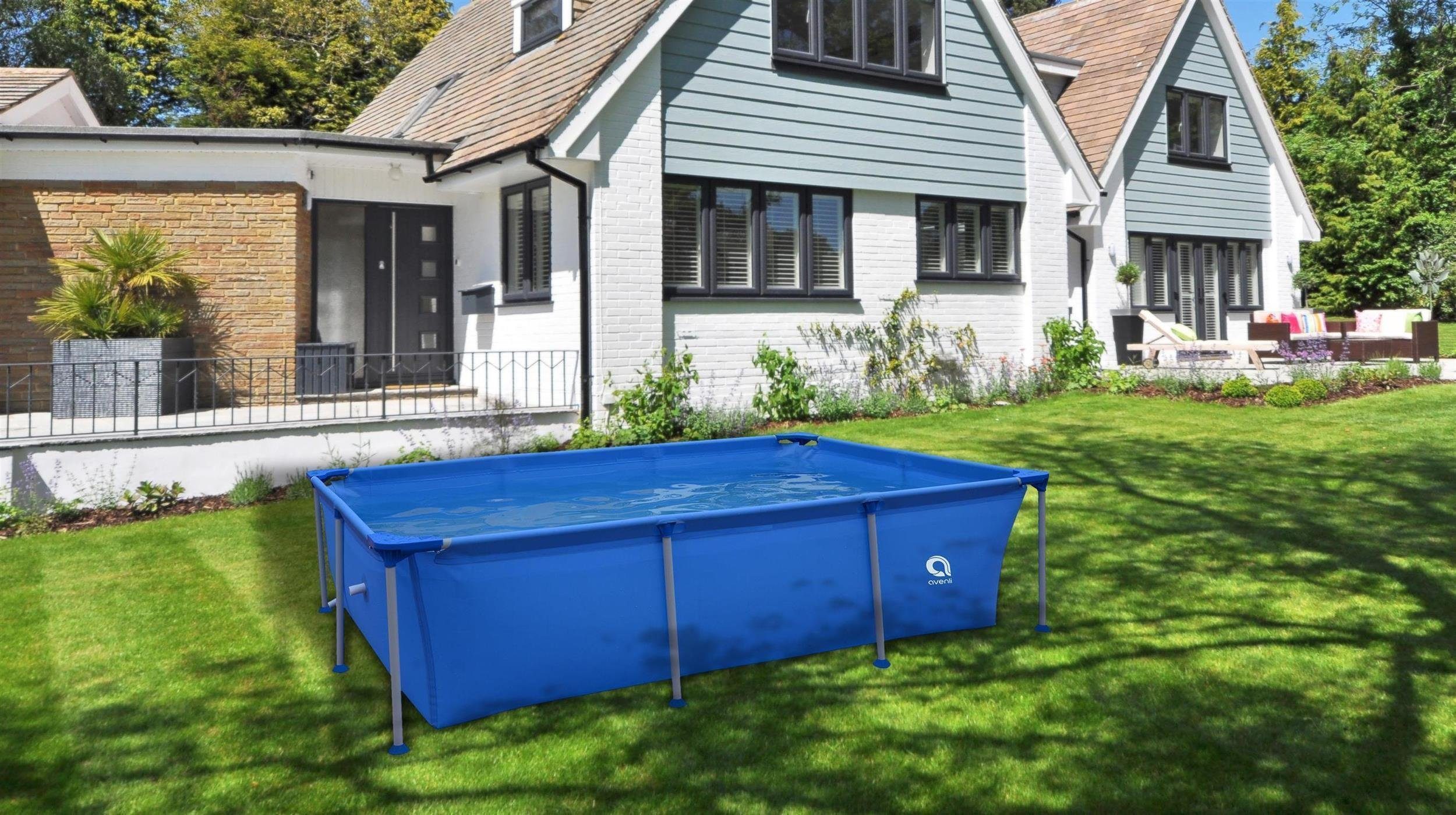 Avenli Framepool Frame Rectangular Pool Set 258 x 179 x 66 cm (Stahlrahmenpool Komplettset)