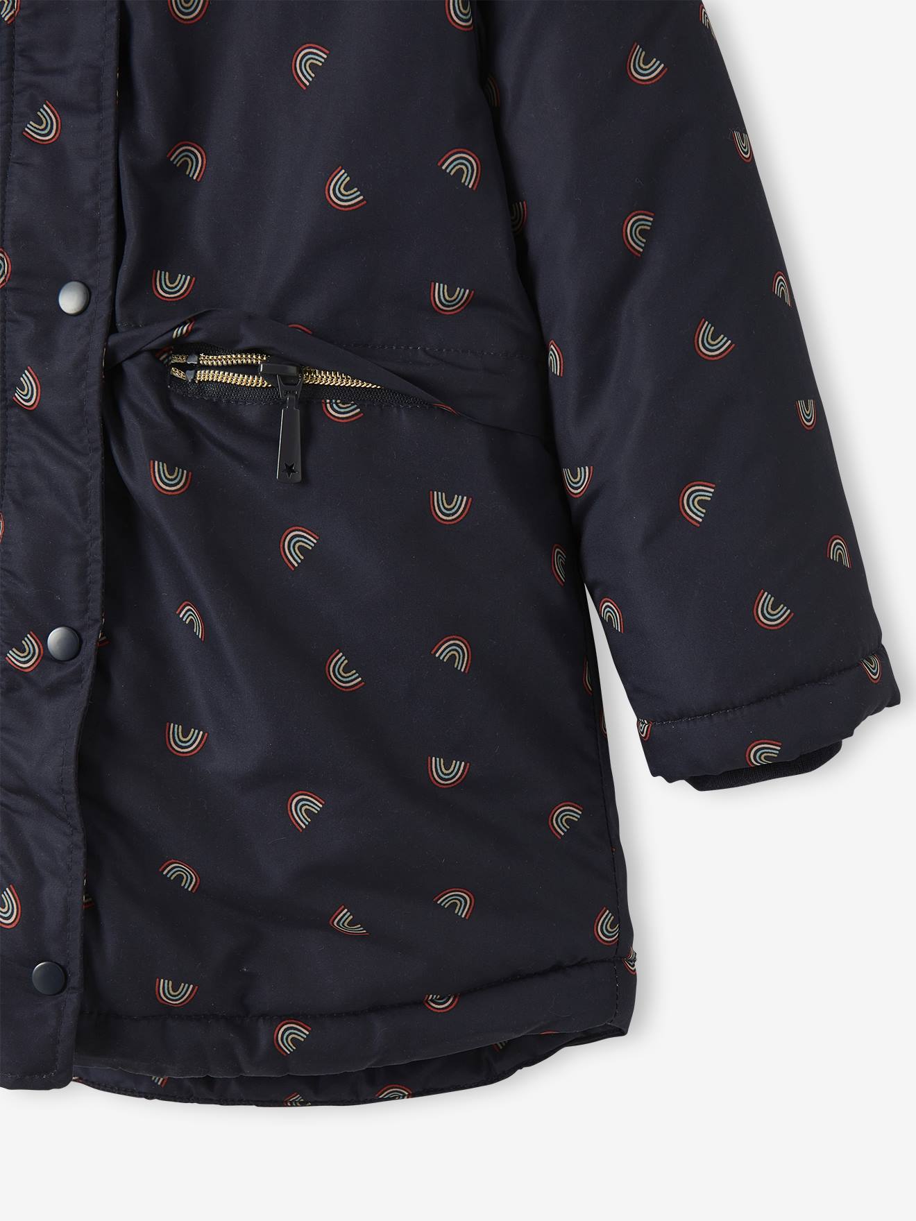 Vertbaudet Mädchen Winterjacke mit Recycling-Polyester - dunkelbraun