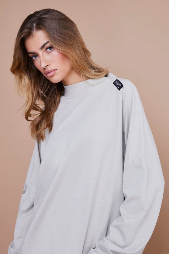 Langärmliges Oversize T-Shirt