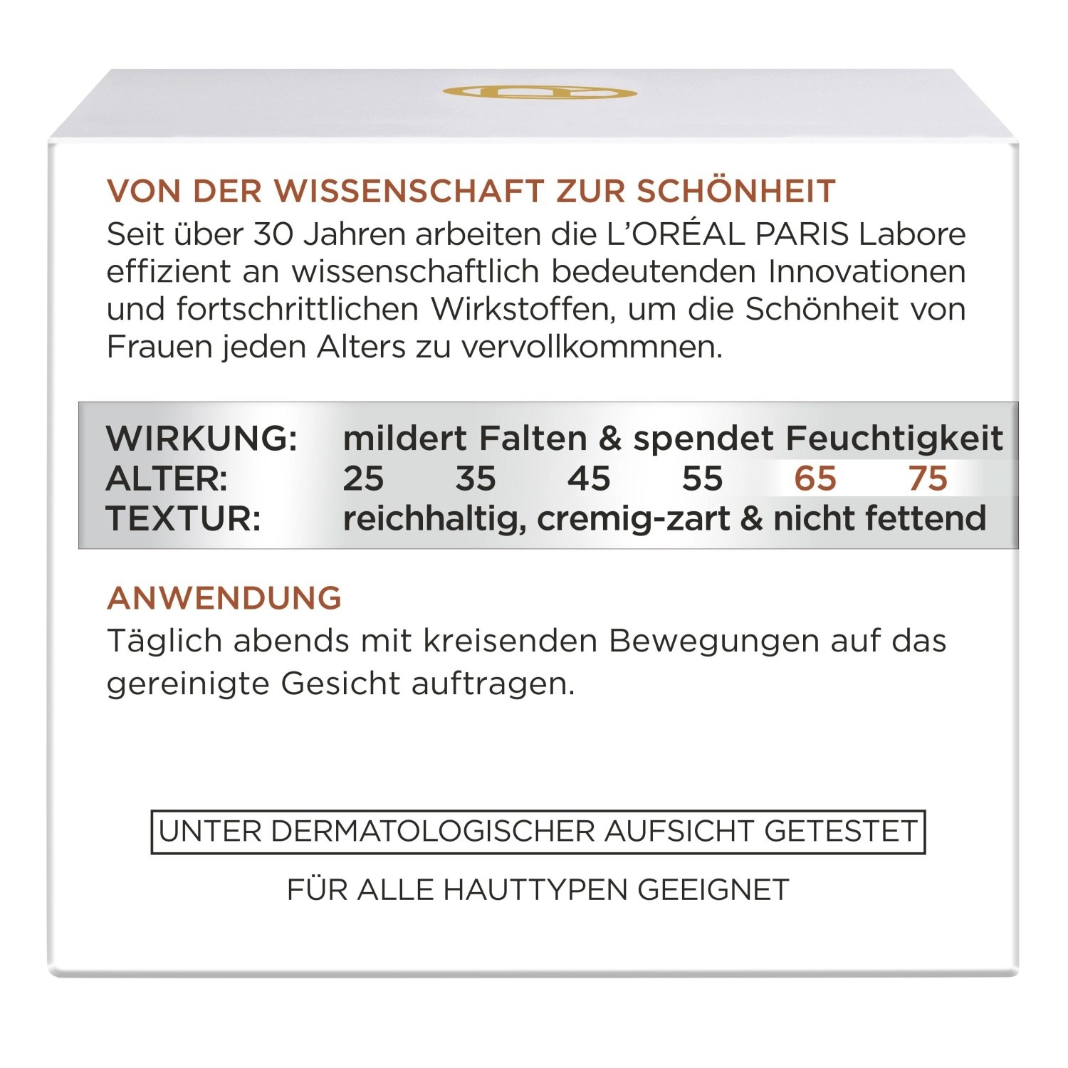 Anti-Falten Stärkende-Pflege Nacht Pflege-Boost-Komplex 65+