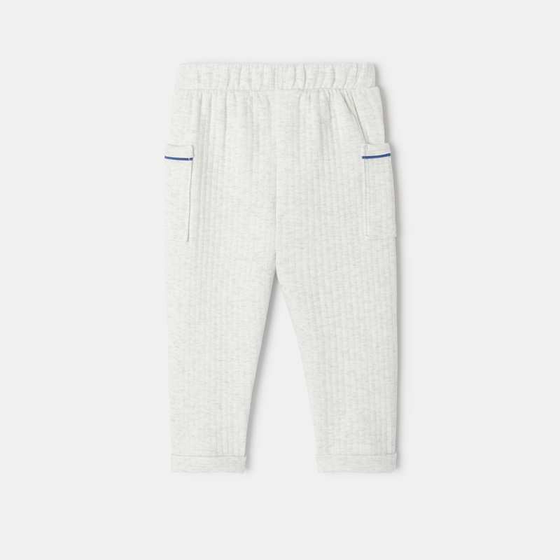 Pantalon de jogging en molleton côtelé blanc bébé garçon Absorba