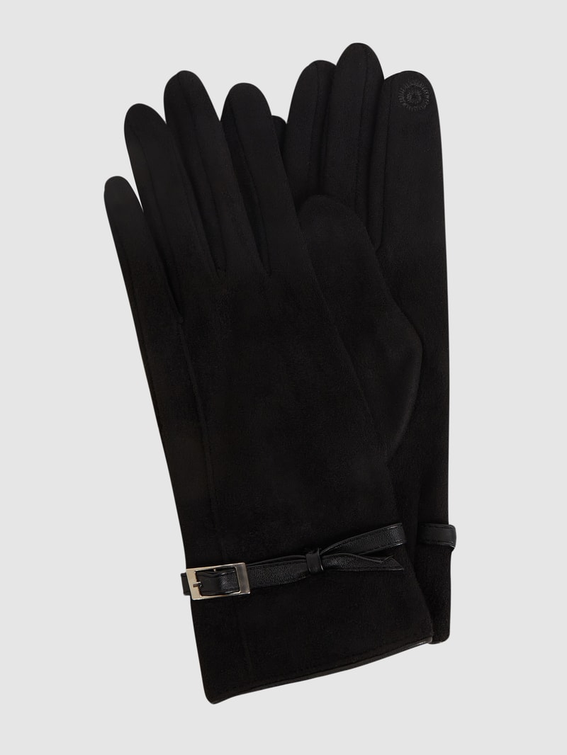Touchscreen-Handschuhe in Leder-Optik in schwarz