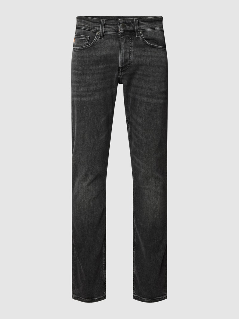 Slim Fit Jeans im 5-Pocket-Design Modell 'Delaware' in anthrazit