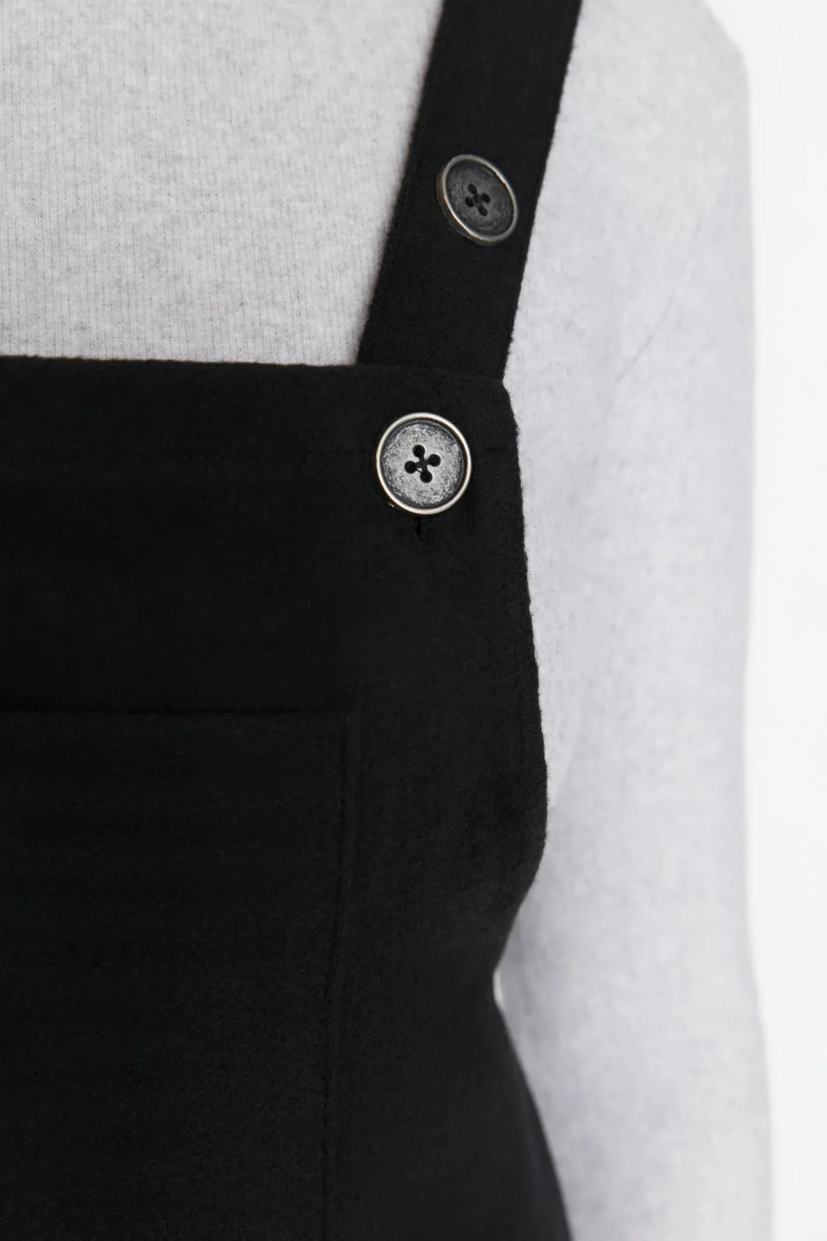 Trendyol Collection  Schwarzes Mini-Gilet-Webkleid TWOAW20EL2134