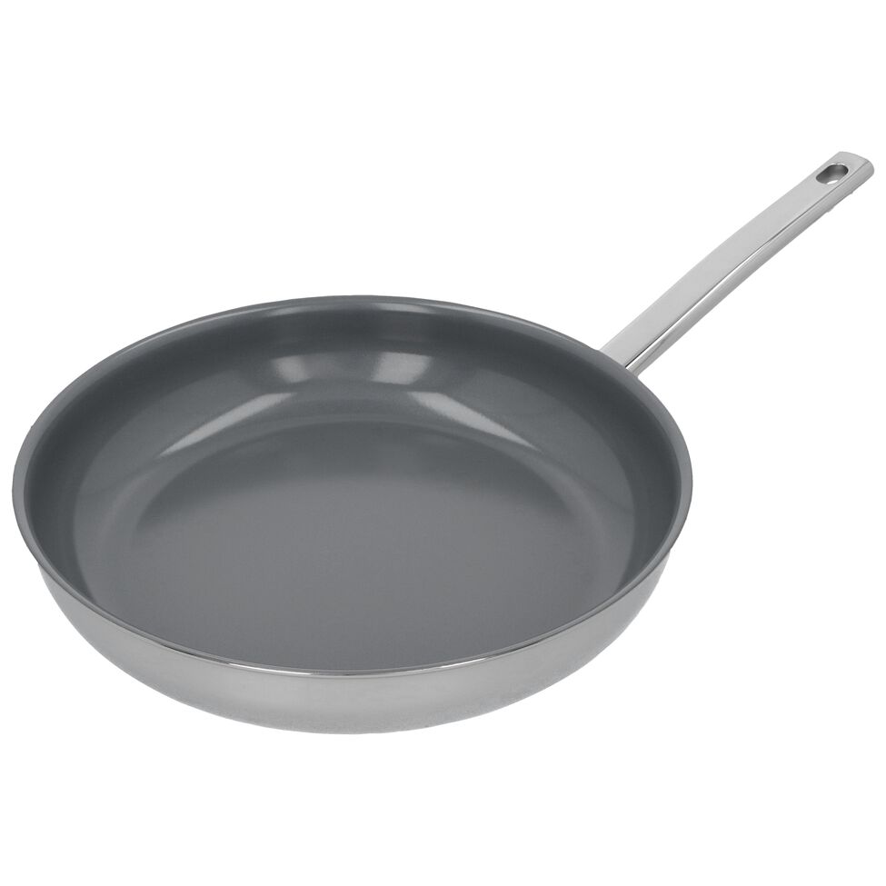 Bratpfanne 28 cm, 18/10 Edelstahl, Silber