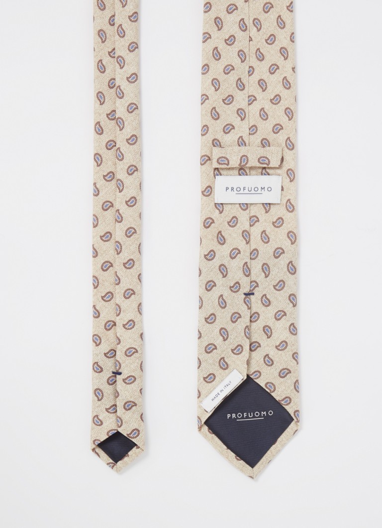 Profuomo Silk tie with paisley design