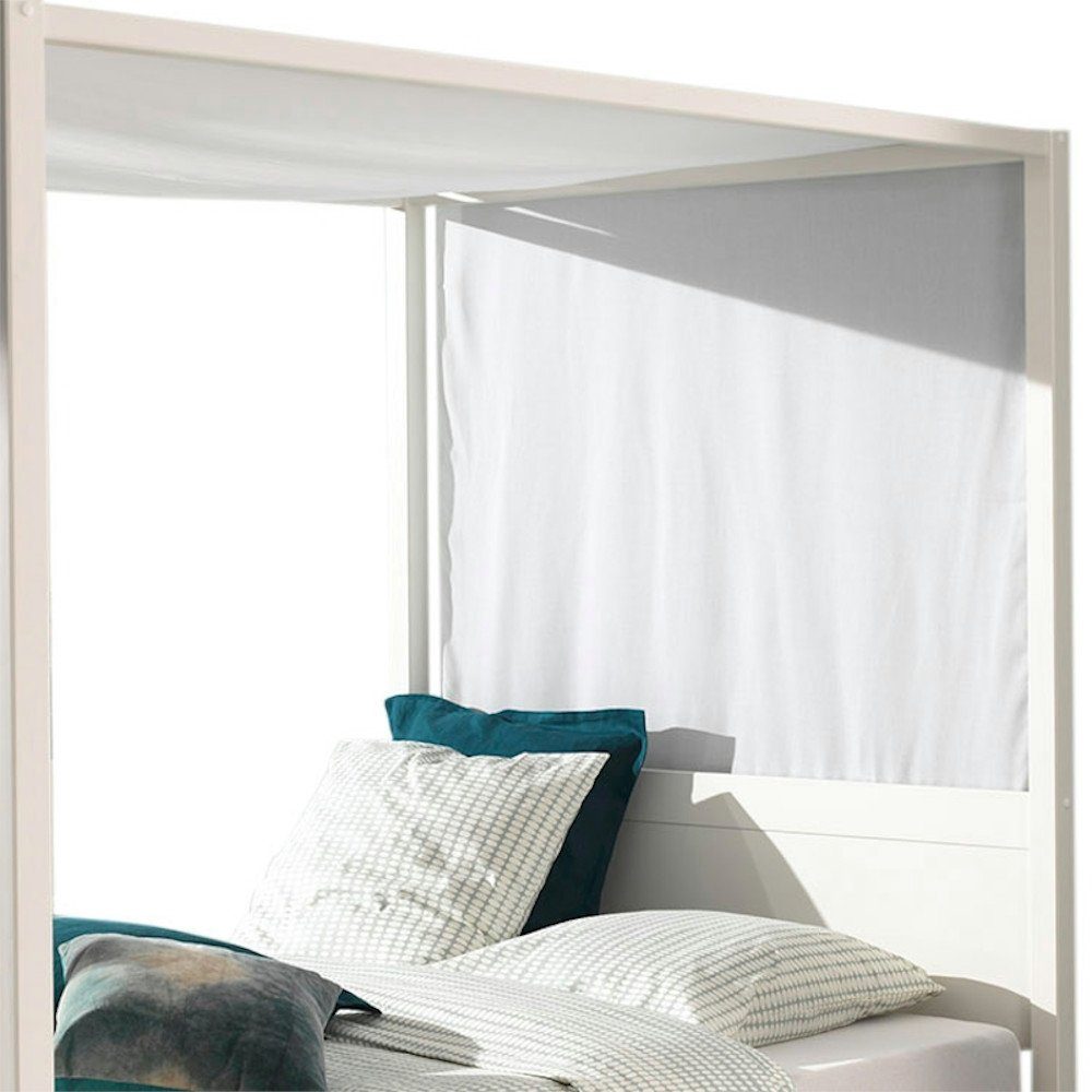 Kindermöbel 24 Himmelbett Alysa inkl Rolllattenrost + Textilhimmel