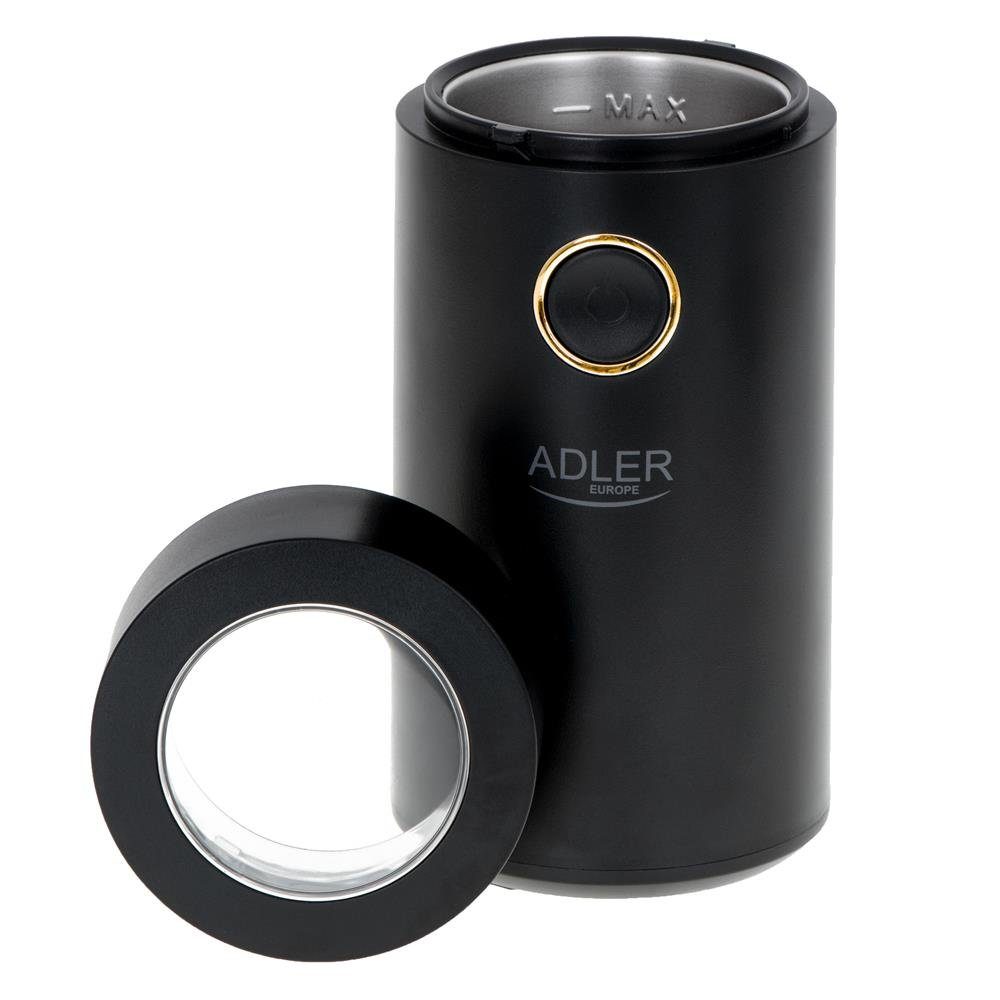 Adler Kaffeemühle AD4446bg, 150 W Elektrische Kaffeemühle 75 Gramm aus Edelstahl