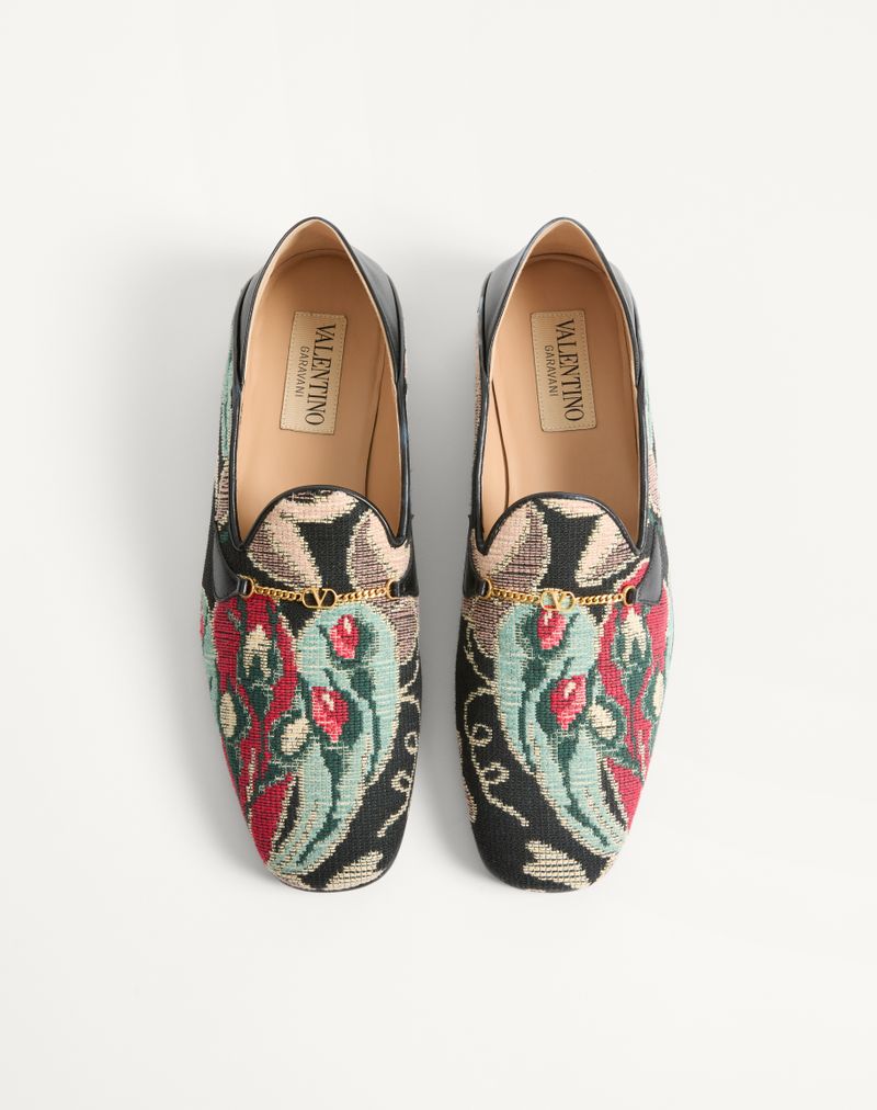Mocassim Jiggie em Tecido Gobelin