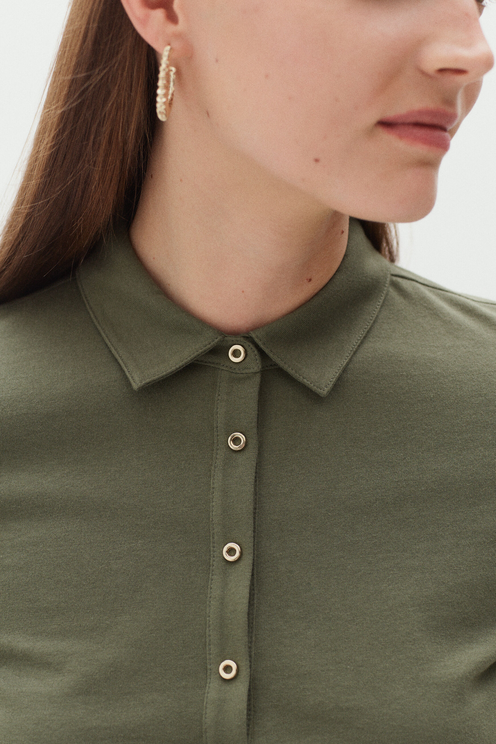 t-shirt tina b vert kaki femme