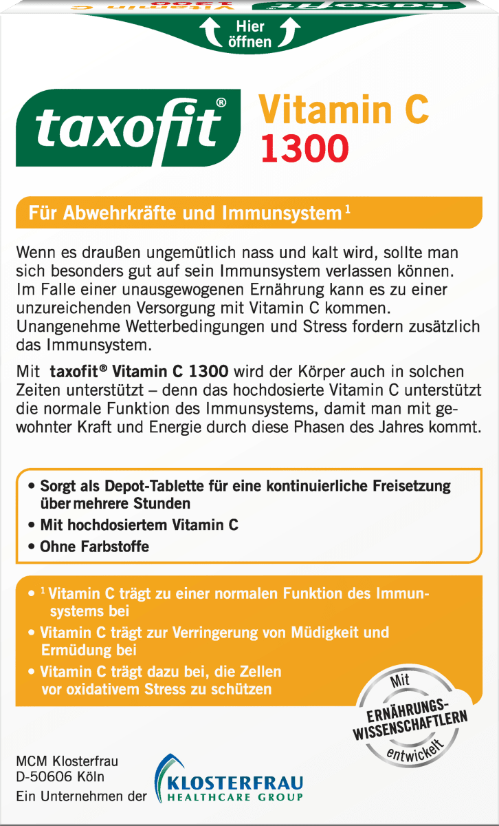 Vitamin C 1300 Tabletten 30 St, 56,9 g