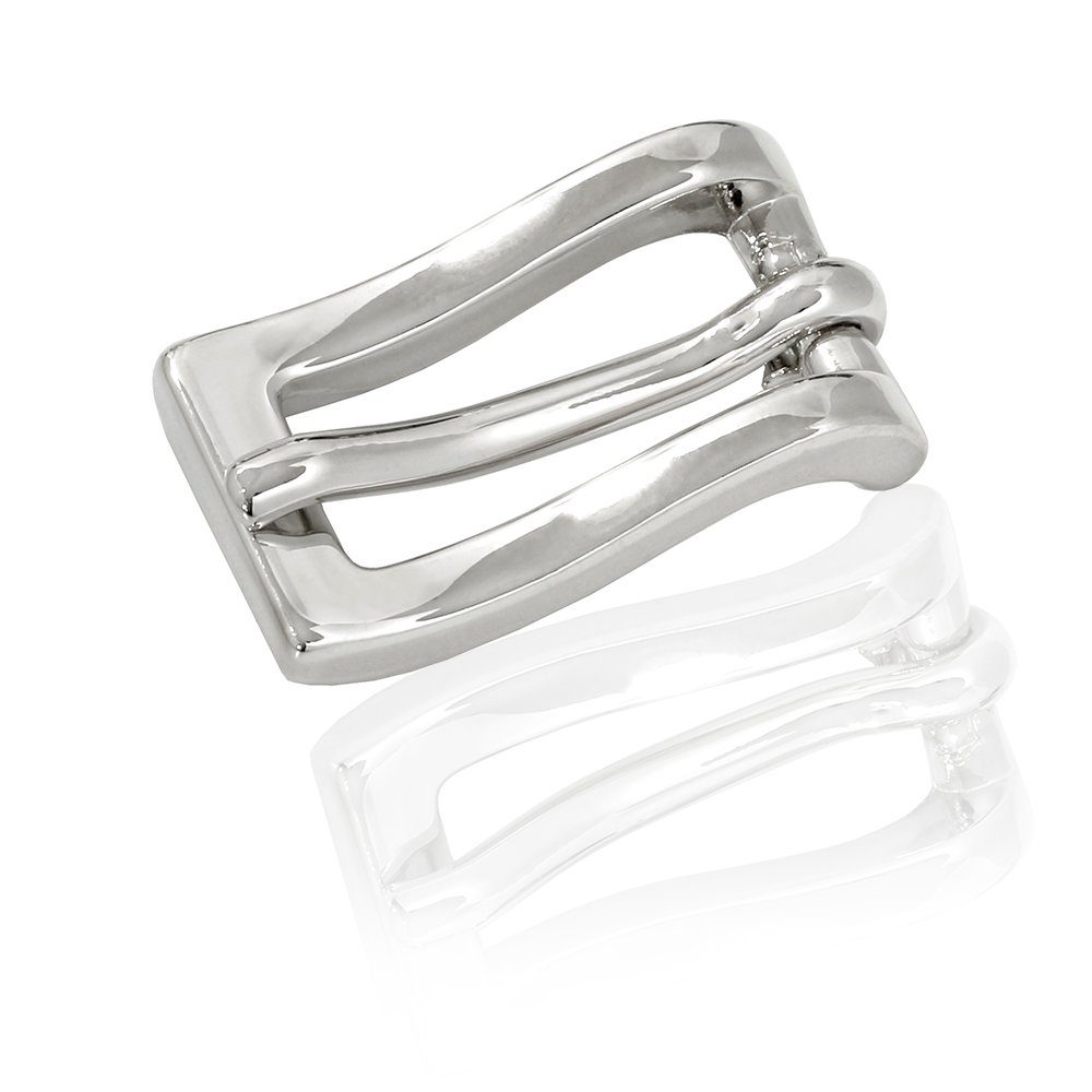 FREDERIC HERMANO Gürtelschnalle 10mm Metall Silber - Buckle Wave - 324407500020
